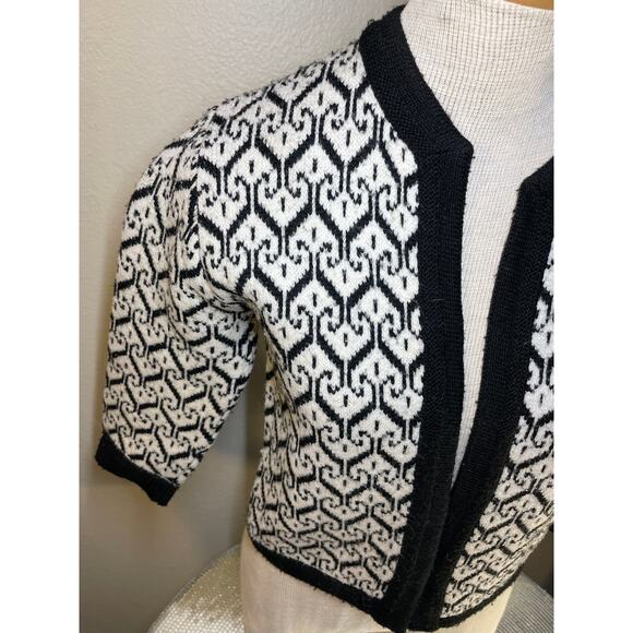 XS/s VTG 60s Billie Jo Sportswear Knit Sweater Sayelle Cardigan No Buttons - Picture 15 of 15